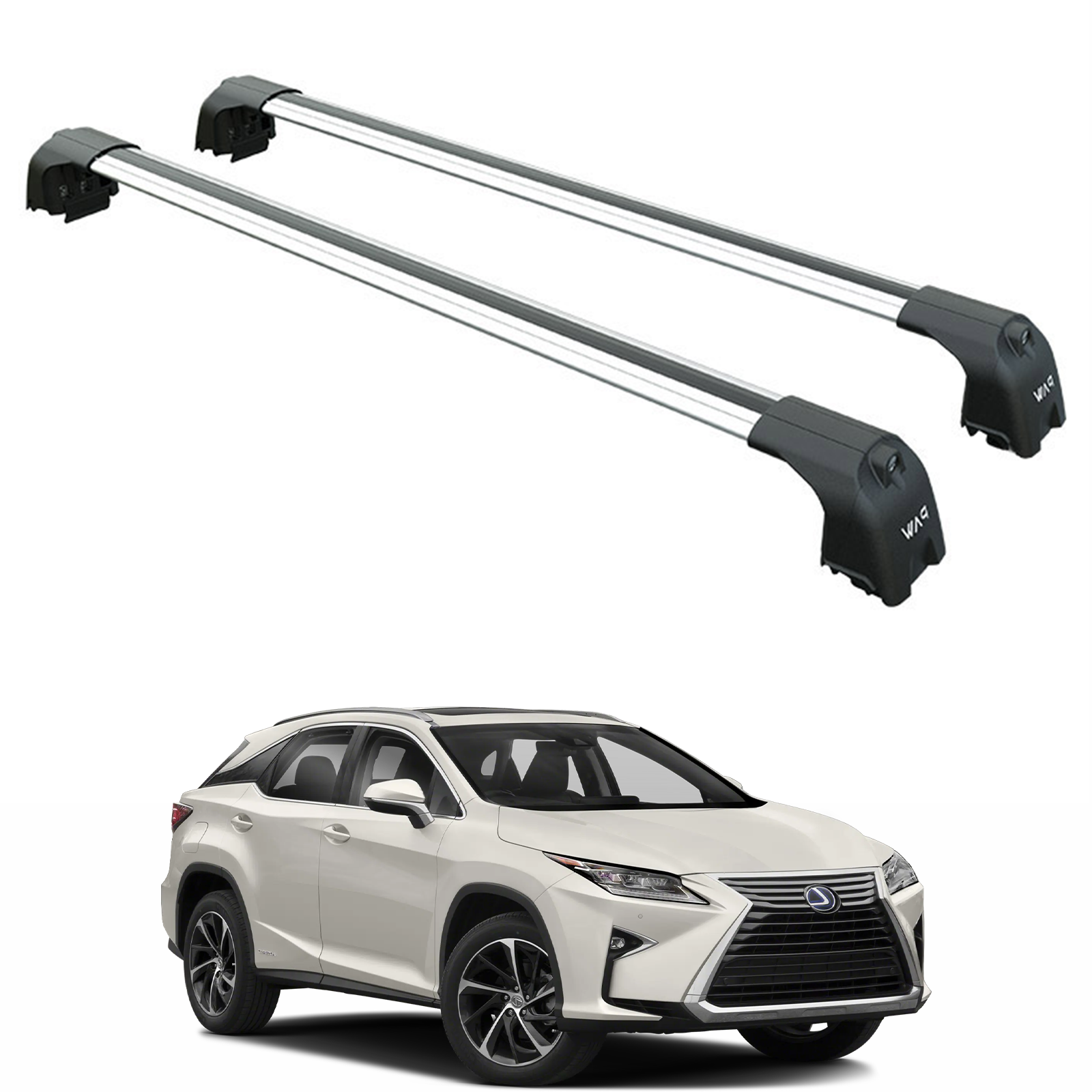 222. Kompatibel mit abschließbaren Aluminium-Dachträgern für Fahrzeuge mit Standarddach Toros Pro 2 Silver