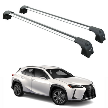 For Lexus UX 2019-2025 Roof Rack Cross Bars Flush Rail Alu Silver
