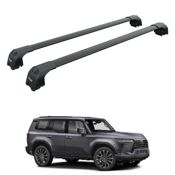For Lexus GX 550 2024-2025 J250 Roof Rack Cross Bars Flush Rail Black