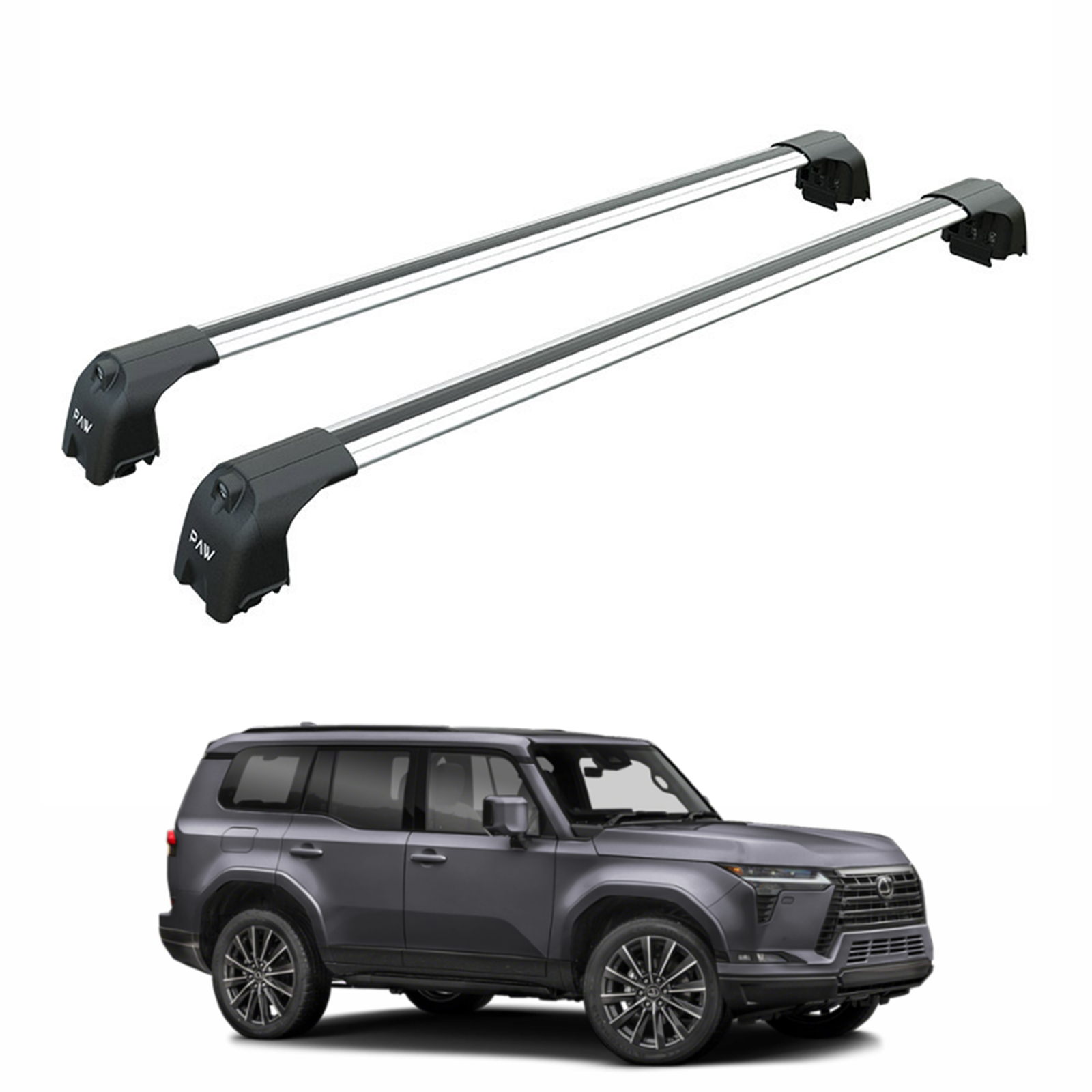 Für Lexus GX460 2010–2020, Dachträgersystem, Träger, Querträger, Aluminium, abschließbar, hochwertige Metallhalterung, Silber