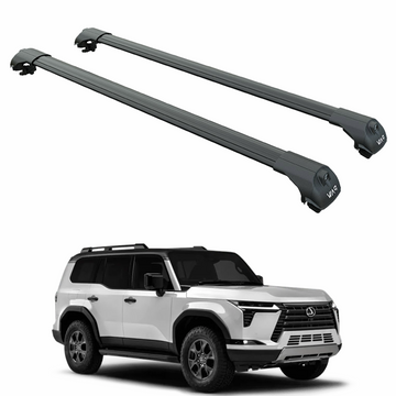 For Lexus GX 550 2024-2025 Raised Roof Rail Roof Rack Cross Bars Raised Rail Black