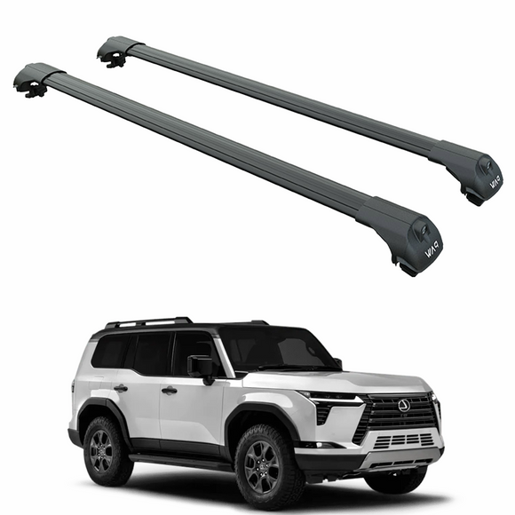 For Lexus GX 550 2024-2025 Raised Roof Rail Roof Rack Cross Bars Raised Rail Black