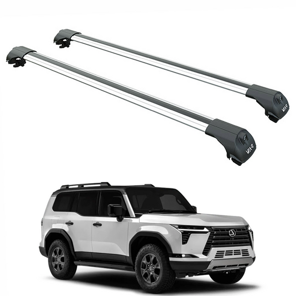 For Lexus GX 550 2024-2025 Raised Roof Rail Roof Rack Cross Bars Raised Rail Silver