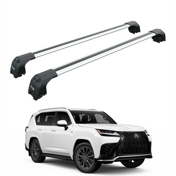 For Lexus LX 600 2021-2025 Roof Rack Cross Bars Flush Rail Alu Silver