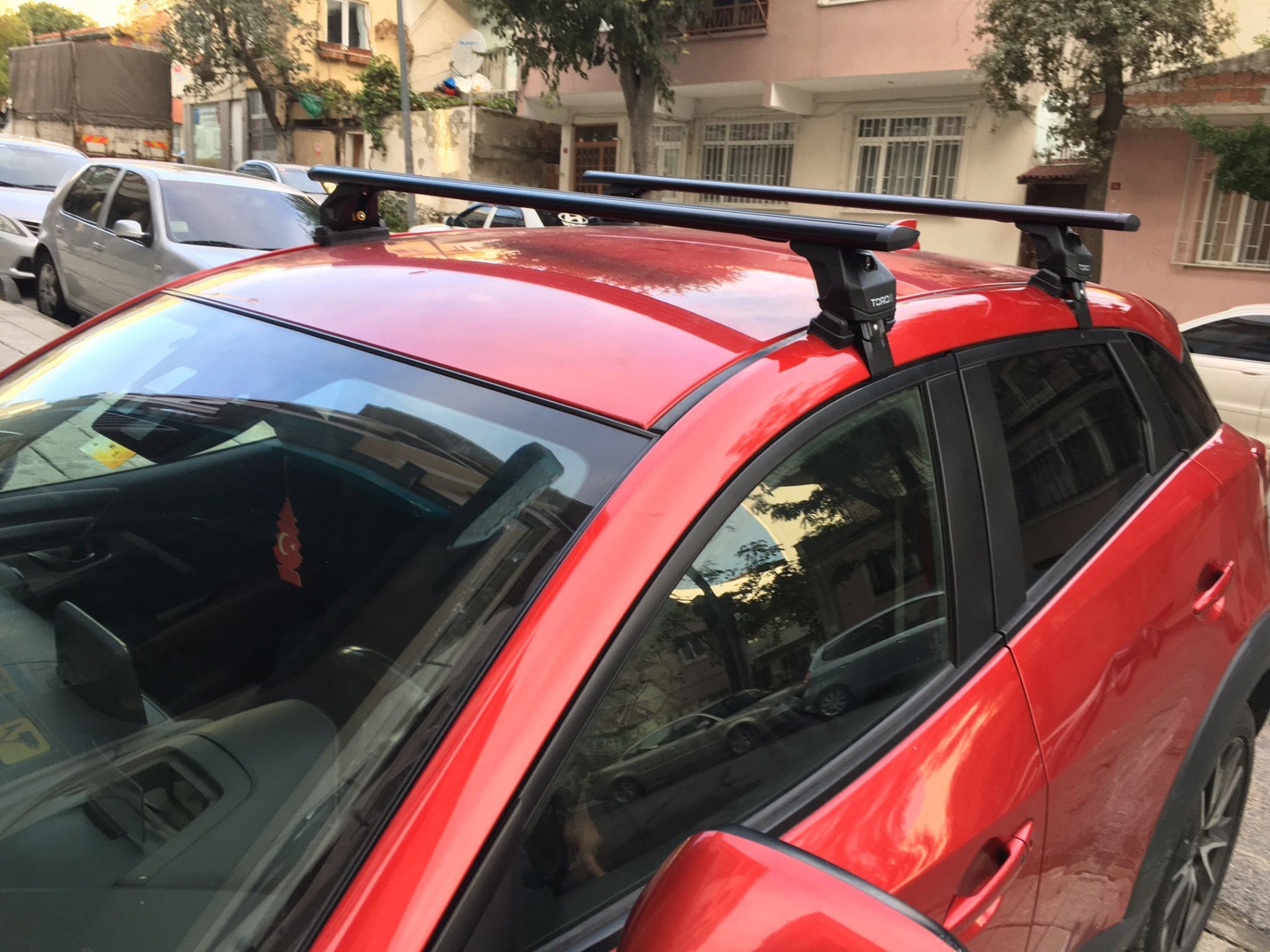 For Mazda CX 30 2020-2025 Roof Rack Cross Bars Fix Point Alu Silver