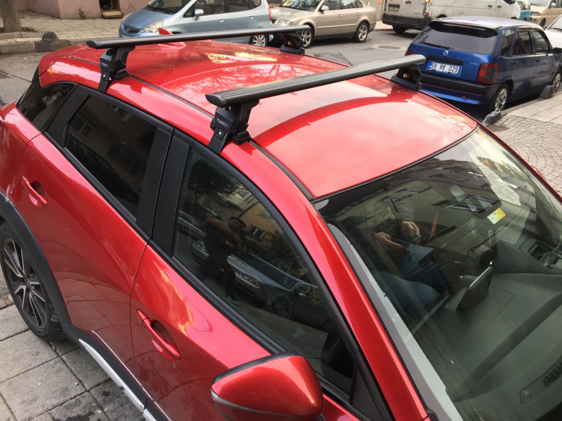For Mazda CX 30 2020-2025 Roof Rack Cross Bars Fix Point Alu Silver