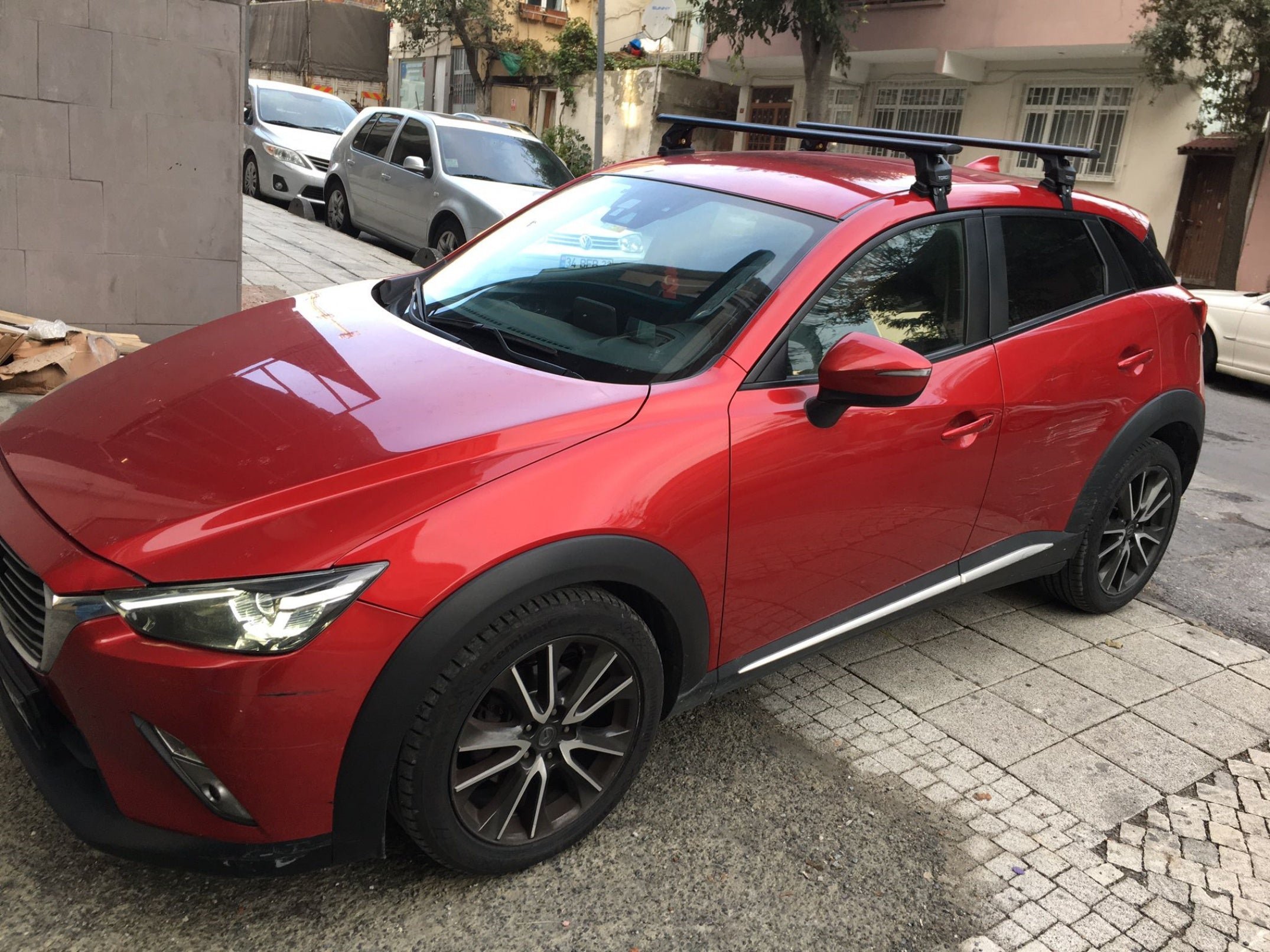 For Mazda CX 30 2020-2025 Roof Rack Cross Bars Fix Point Alu Silver