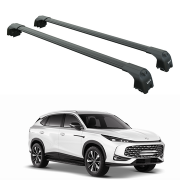 For MG HS Phev 2022-2025 Roof Rack Cross bars to For Flush Roof Rails Black