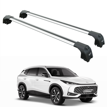 For MG HS Phev 2022-2025 Roof Rack Cross bars to For Flush Roof Rails Silver