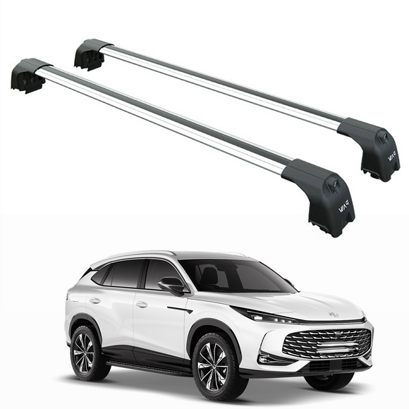 For MG HS Phev 2022-2025 Roof Rack Cross bars to For Flush Roof Rails Silver