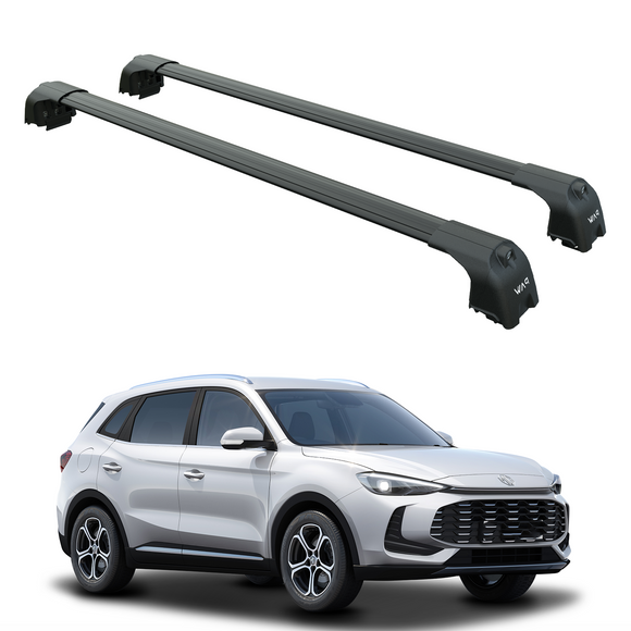 For MG ZS Hybrid+ 2022-2025 Roof Rack Cross bars to For Flush Roof Rails Black