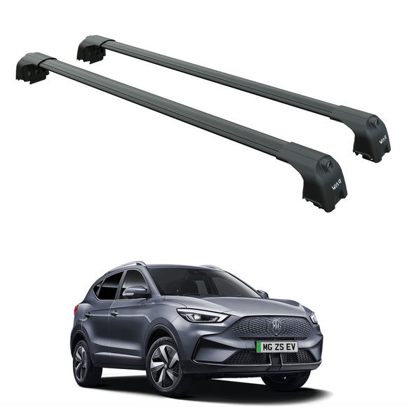 For MG ZS EV 2022-2025 Roof Rack Cross bars to For Raised Roof Rails Black