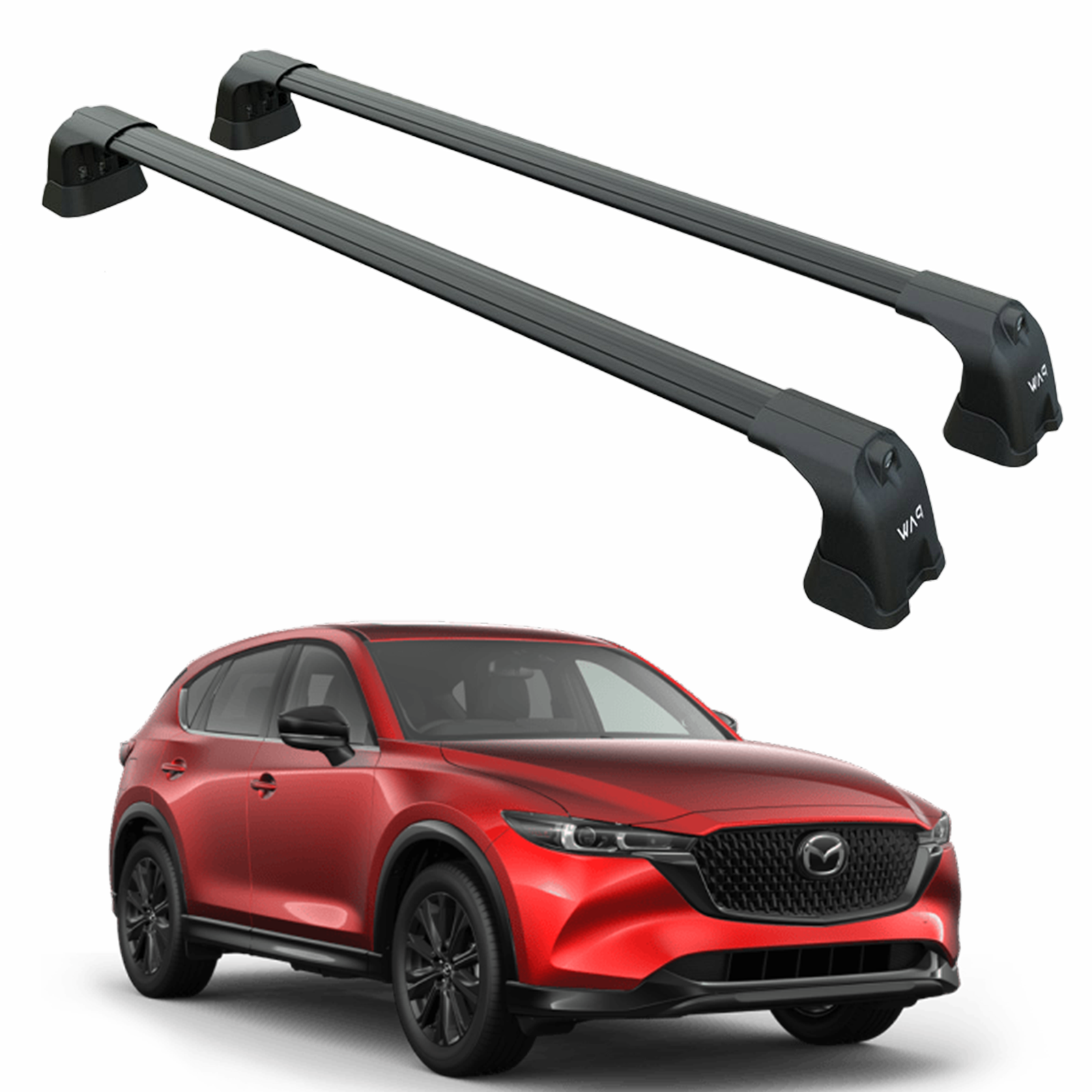 Für Mazda CX-5 ab Baujahr 2017, Dachträgersystem, Träger, Querträger, Aluminium, abschließbar, hochwertige Metallhalterung, schwarz