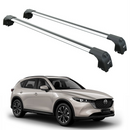 Für Mazda CX-5 2017- Up Dachträgersystem Träger Querträger Aluminium abschließbar Hochwertige Metallhalterung Silber-1