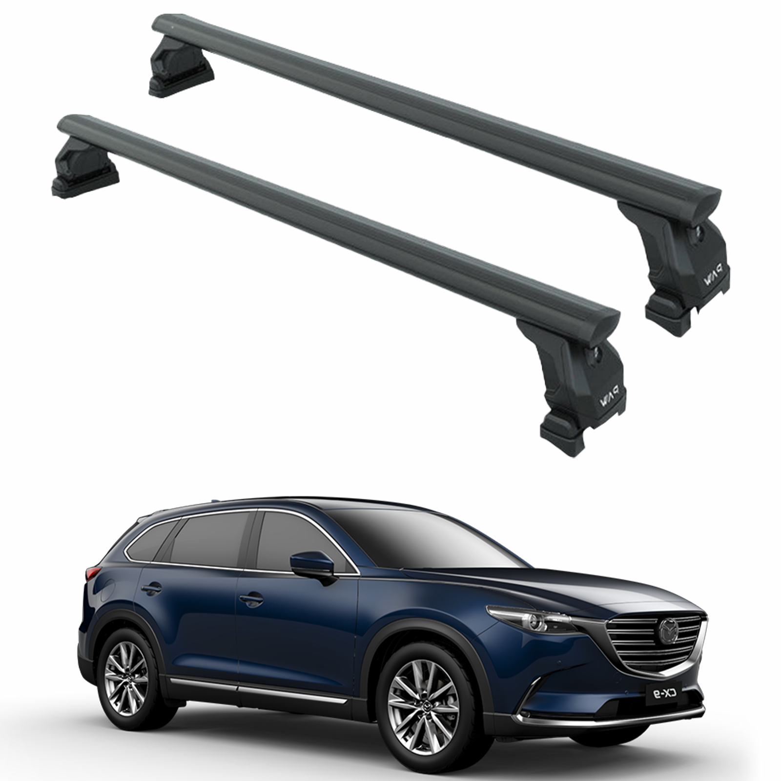 333. Kompatibel mit abschließbaren Aluminium-Dachträgern für Fahrzeuge mit Standarddach Toros Pro 3 Black