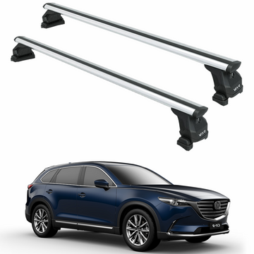 333. Kompatibel mit abschließbaren Aluminium-Dachträgern für Fahrzeuge mit Standarddach Toros Pro 3 Silver