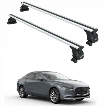 For Mazda Mazda3 Sedan (BP) (2019-Up) Roof Rack Cross Bars, Silver