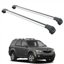 For Mazda Tribute (2001-2011) Roof Rack Cross Bars Metal Bracket Raised Rail, Silver-1