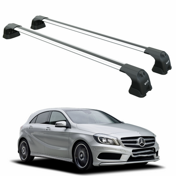 222. Kompatibel mit abschließbaren Aluminium-Dachträgern für Fahrzeuge mit Standarddach Toros Pro 2 Silver