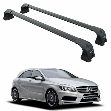 222. Kompatibel mit abschließbaren Aluminium-Dachträgern für Fahrzeuge mit Standarddach Toros Pro 2 Black