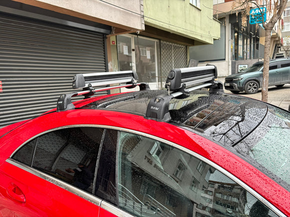 333. Kompatibel mit abschließbaren Aluminium-Dachträgern für Fahrzeuge mit Standarddach Toros Pro 3 Silver