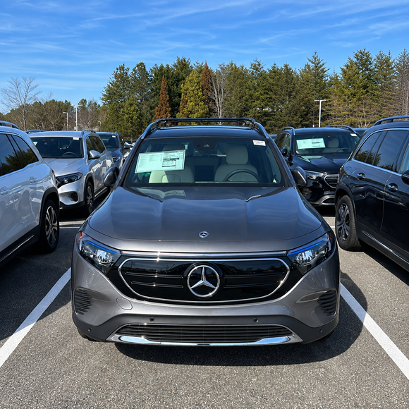For Mercedes-Benz EQB (X243) 2021-Up Roof Rack Cross Bars Raised Rail, Silver