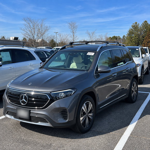 For Mercedes-Benz EQB (X243) 2021-Up Roof Rack Cross Bars Raised Rail, Silver