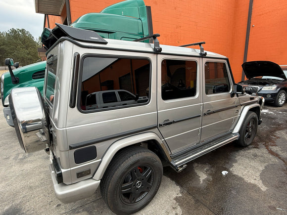 For Mercedes G W463 1989-2018 Roof Rack Cross Bars Rain Gutters Silver