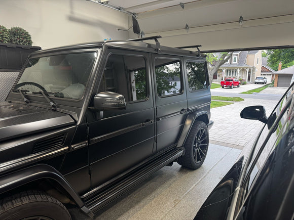 For Mercedes G W460 1979-2001 Roof Rack Cross Bars Rain Gutters Alu Black