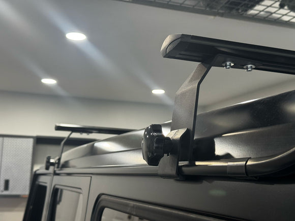 For Mercedes G W460 1979-2001 Roof Rack Cross Bars Rain Gutters Alu Black