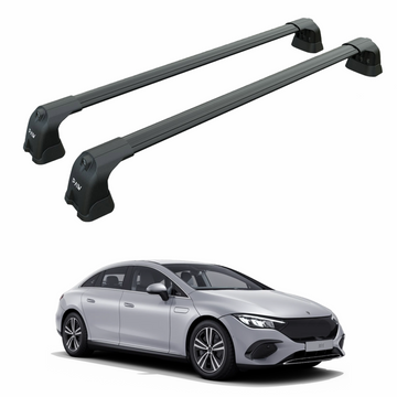 For Mercedes Benz EQE Sedan 2022-2025 Roof Rack Cross Bars Fix Point Alu Black