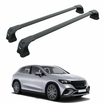 For Mercedes Benz EQE Suv 2022-2025 Roof Rack Cross Bars Fix Point Alu Black