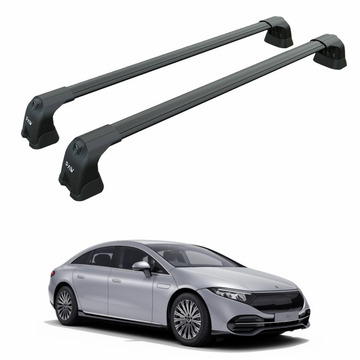 For Mercedes Benz EQS Sedan 2021-2025 Roof Rack Cross Bars Fix Point Alu Black