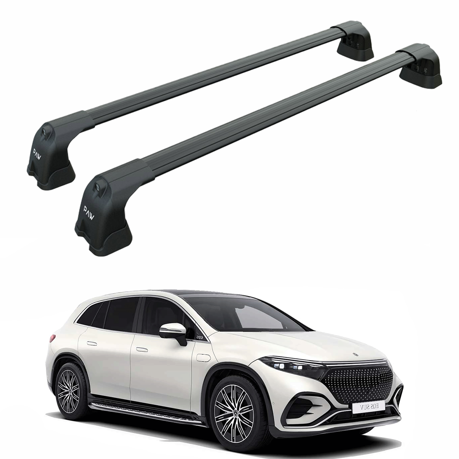 Für Mercedes B-Klasse W246 Dachträger Querträger Reling Top Träger Alu Fix Point Pro 3 Schwarz