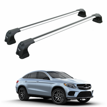 For Mercedes GLE Coupe C167 2018-2025 Roof Rack Cross Bars Fix Point Silver