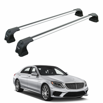 For Mercedes S-Class W222 2014-2020 Roof Rack Cross Bars Fix Point Silver