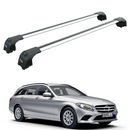 For Mercedes C Estate S205 2014-2021 Roof Rack Cross Bars Flush Rail Alu Silver-1