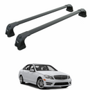 For Mercedes C Sedan W204 2007-2014 Roof Rack Cross Bars Fix Point Black-1