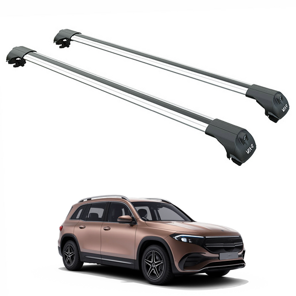 For Mercedes EQB 2021-2025 Roof Rack Cross Bars Raised Rail Silver