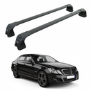 For Mercedes E Sedan W212 2009-2013 Roof Rack Cross Bars Fix Point Alu Black-1
