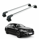 For Mercedes E Sedan W212 2009-2013 Roof Rack Cross Bars Fix Point Alu Silver-1