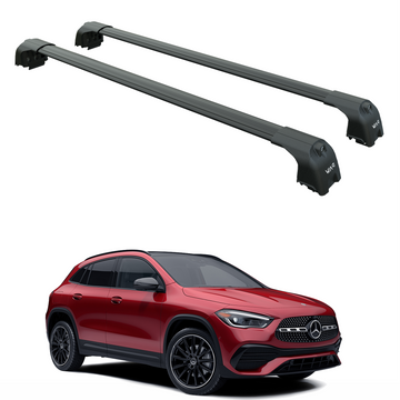 For Mercedes GLA (H247) 2020-2025 Roof Rack Cross Bars Flush Rail Black
