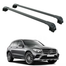 For Mercedes GLC (X253) 2015-2022 Roof Rack Cross Bars Flush Rail Alu Black-1