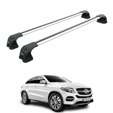 For Mercedes GLE Coupe C292 2015-2018 Roof Rack Cross Bars Fix Point Silver