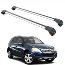For Mercedes M W164 2005-2011 Roof Rack Cross Bars Raised Rail Silver-1
