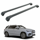 For Mercedes M W166 2011-2015 Roof Rack Cross Bars Raised Rail Black-1