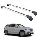 For Mercedes M W166 2011-2015 Roof Rack Cross Bars Raised Rail Silver-1