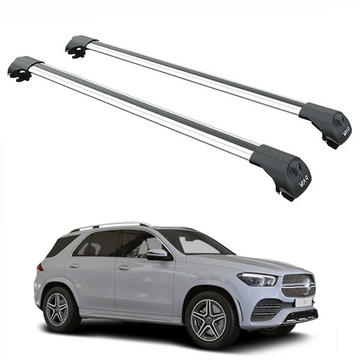 For Mercedes M W166 2011-2015 Roof Rack Cross Bars Raised Rail Silver