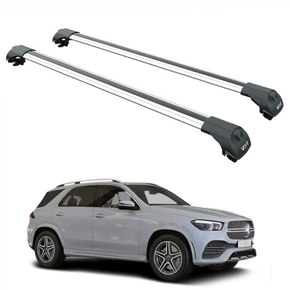 For Mercedes M W166 2011-2015 Roof Rack Cross Bars Raised Rail Silver