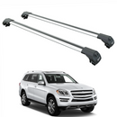 For Mercedes GLS X166 2012-2019 Roof Rack Cross Bars Raised Rail Alu Silver-1